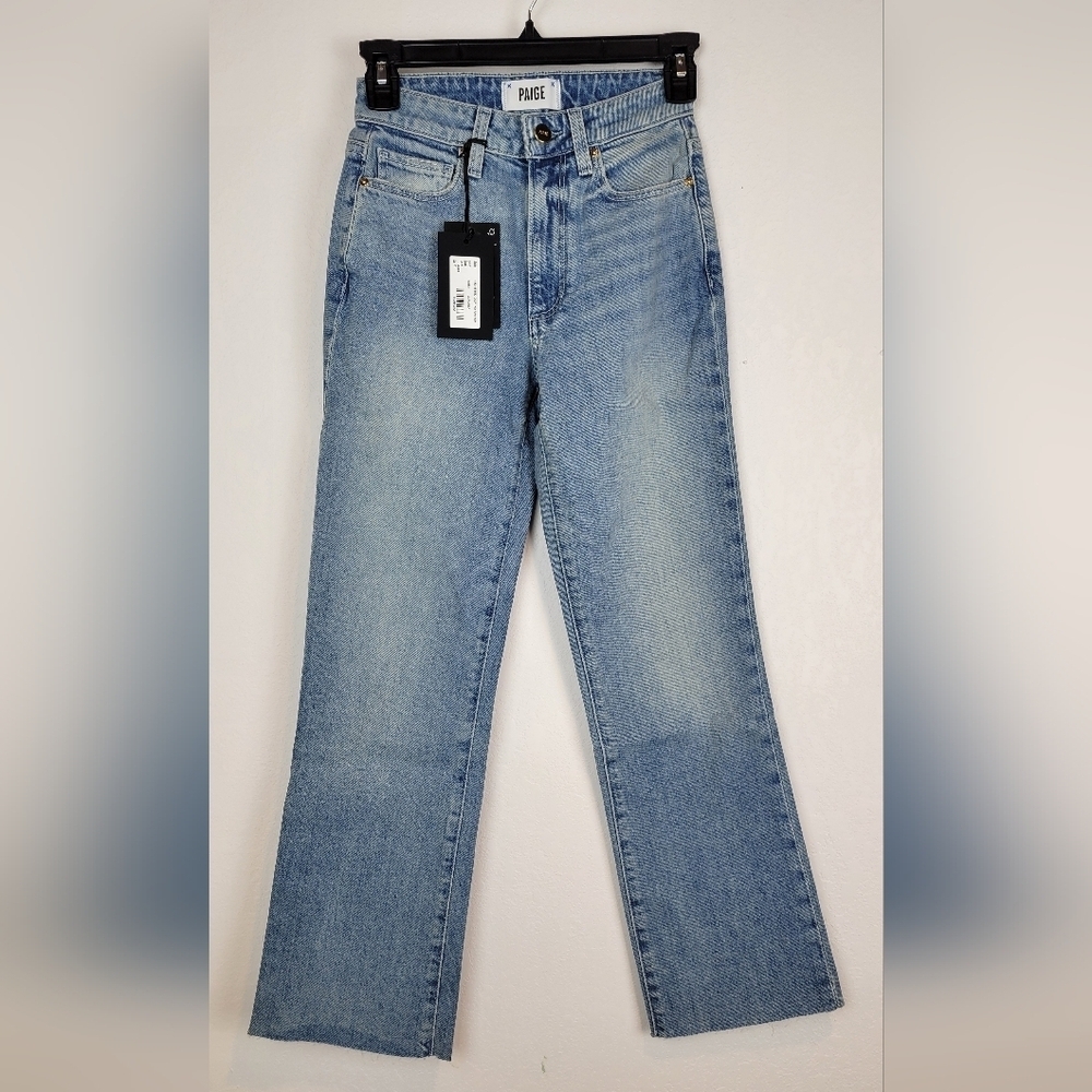 NWT PAIGE Courtney Raw Hem Vintage Denim In La Rambla Wash Size 23 - Picture 4 of 13